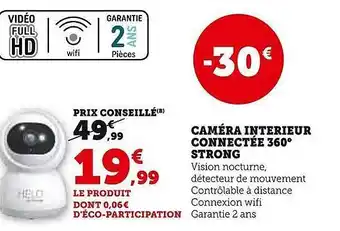 Super U Caméra intérieur connectée 360° strong offre