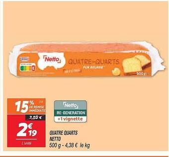 Netto Quatre quarts netto offre