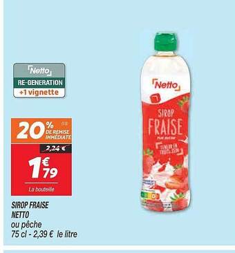 Netto Sirop fraise netto offre