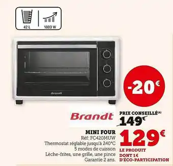 Super U Mini four brandt offre