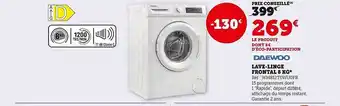 Super U Lave-linge frontal 8 kg daewoo offre
