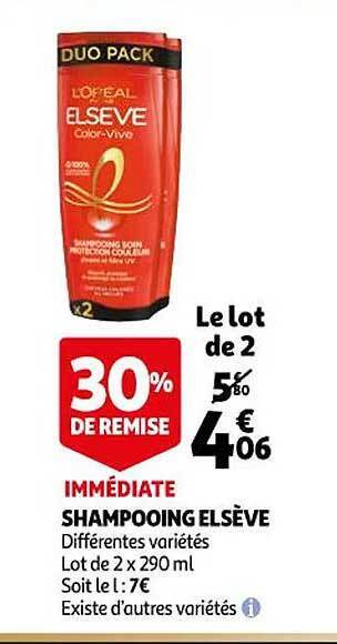 Auchan Shampooing elsève offre