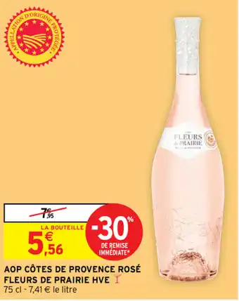 Intermarché Aop Cotes De Provence Rosé Fleurs De Prairie Hva offre