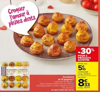 Assortiment de 16 Gougères