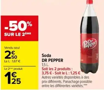 Carrefour Soda Dr Pepper offre