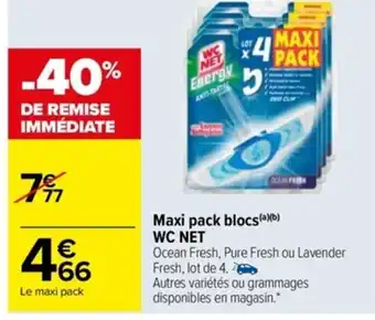 Carrefour Maxi Pack Blocks WC Net offre