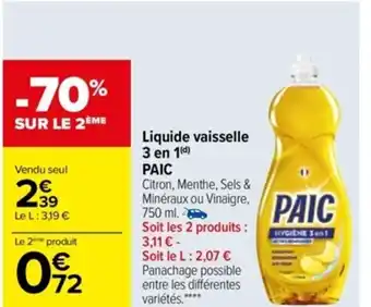 Liquide Vaisselle 3 en 1 Paic