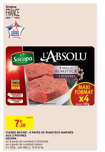 Intermarché 4 Pavés De Rumsteck Marinés offre