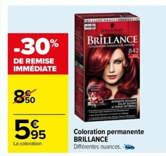 Carrefour Coloration Permanente Brillance offre