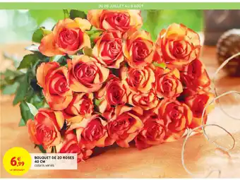 Intermarché Bouquet De 20 Roses 40 cm offre