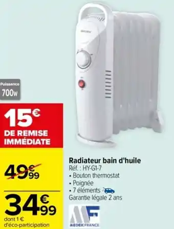 Carrefour Radiateur Bain D'Huile offre
