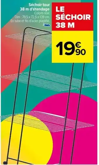 Carrefour Séchoir Tour 38 m D'étendage offre