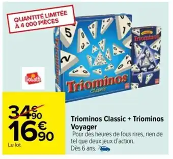 Carrefour Triominos Classic-Triominos Voyage offre