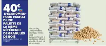 Carrefour Pour L'achat D'Une Palatte De La Méme Référence De Granuelés De Bois offre