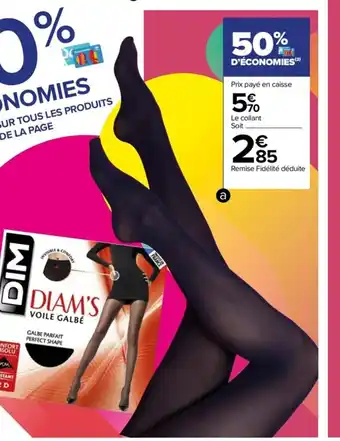 Carrefour Collant Diam's Voile Galbé offre