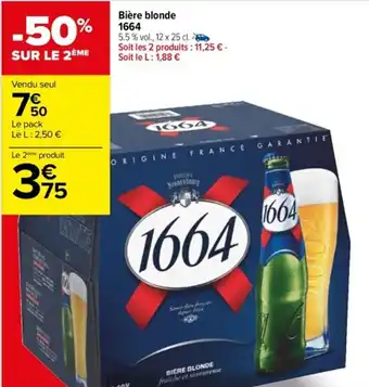 Carrefour Béire Blonde 1664 offre
