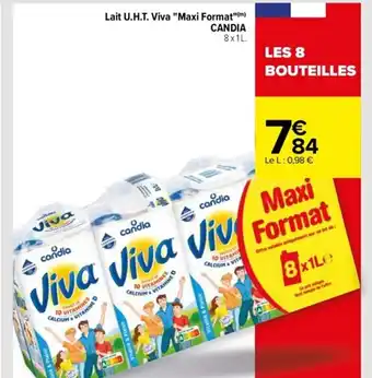 Carrefour Lait U.H.T "Maxi Format" Candia offre