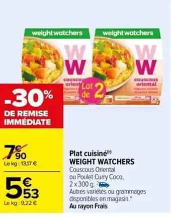 Carrefour Plat Cuisine Weigth Watchers offre