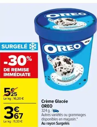 Carrefour Créme Glacée Oreo offre