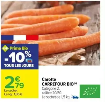 Carrefour Carotte Carrefour Bio offre