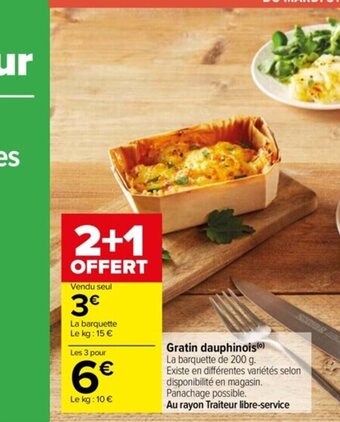 Carrefour Gratin Dauphinois offre