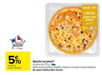 Carrefour Quiche Lorraine offre