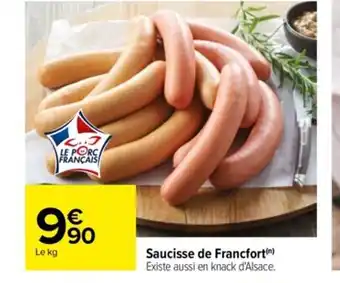 Carrefour Saucisse De Francfort offre