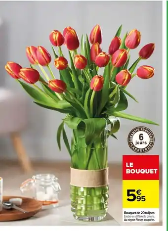 Carrefour Bouquet De 20 Tulipes offre