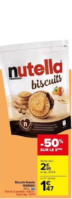 Carrefour Biscuit Nutella Ferrero offre