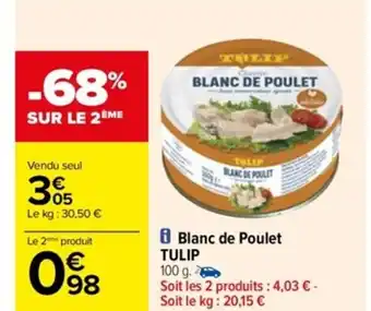 Carrefour Blanc De Poulet Tulip offre