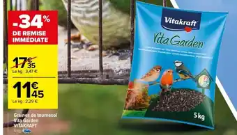 Carrefour Graines De Tournesol Vita Garden Vitakrafts offre