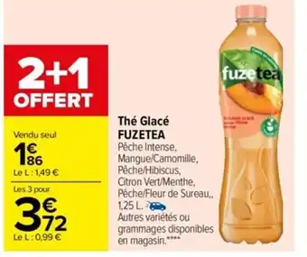Carrefour Thé Glacé Fuzetea offre