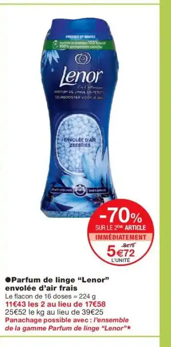 Monoprix Parfume de Linge Lenor Envolee d'Air Frais offre