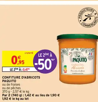Intermarché Confiture D'Abricots Paquito offre