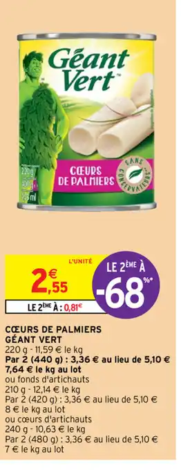 Intermarché De Palmiers Géant Vert offre
