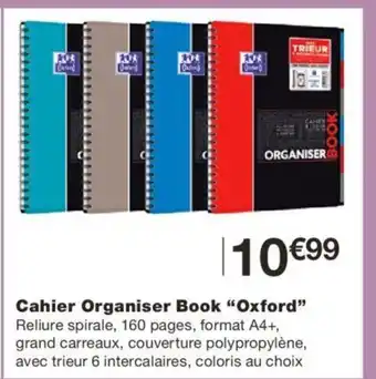 Monoprix Cahier Organiser Book Oxford offre