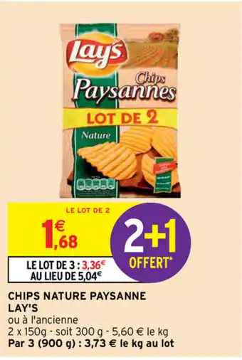 Intermarché Chips Nature Paysanne Lay's offre