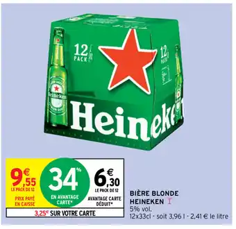 Intermarché Biére Blonde Heineken offre