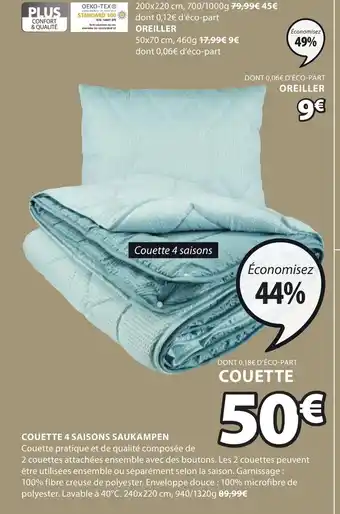 JYSK Couette 4 Saisons Saukampen offre
