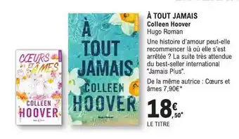 E.Leclerc À tout jamais - colleen hoover offre
