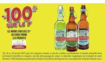 Produits brasserie du mont blanc