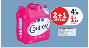 Hyper U Eau minérale naturelle contrex offre