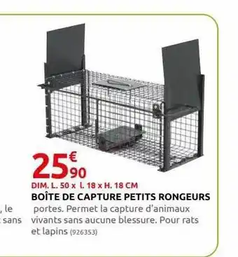 Rural Master Boîte de capture petits rongeurs offre