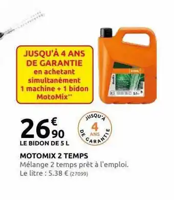 Rural Master Motomix 2 temps offre