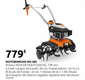 Rural Master Motobineuse mh 585 offre