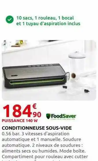 Conditionneuse sous-vide foodsaver