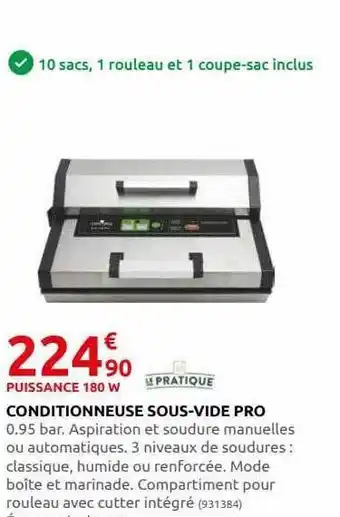 Rural Master Conditionneuse sous-vide pro le pratique offre