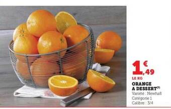 Hyper U Orange à dessert offre
