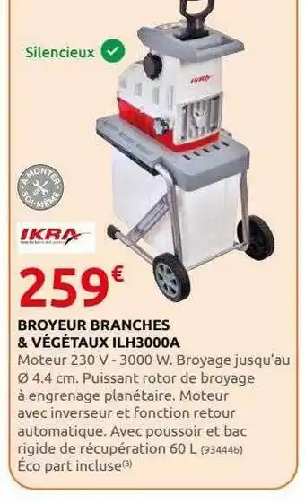 Rural Master Broyeur branches & végétaux ilh3000a ikra offre