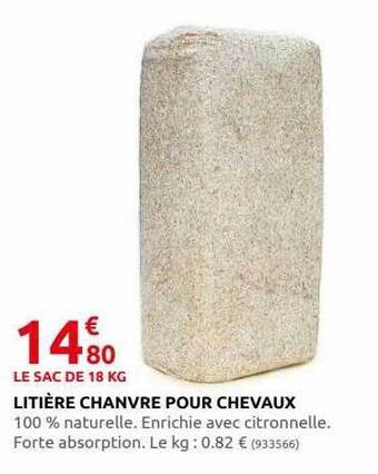 Rural Master Litière chanvre pour chevaux offre